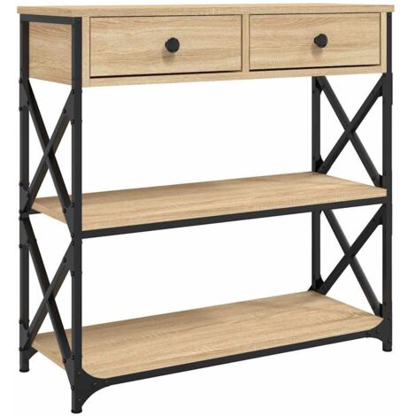vidaXL Console Table Sonoma Oak 75x28x75 cm Engineered Wood