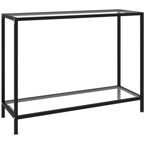 vidaXL Console Table Transparent 100x35x75 cm Tempered Glass