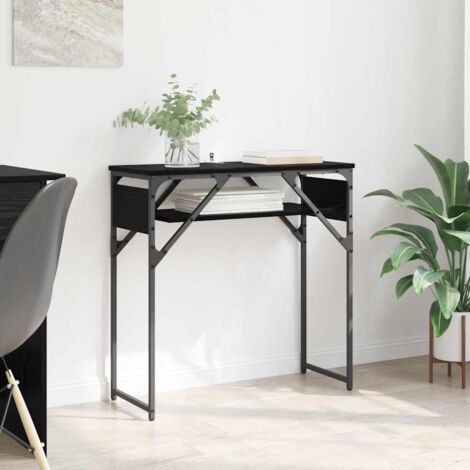 vidaXL  ConsoleTable  Black Oak 75 x 30 x 75 cm Engineered Wood