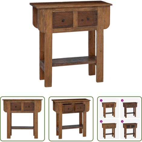 vidaXL Consolle rustica -  Consolle in Legno di Recupero Misto 80x35x80 cm