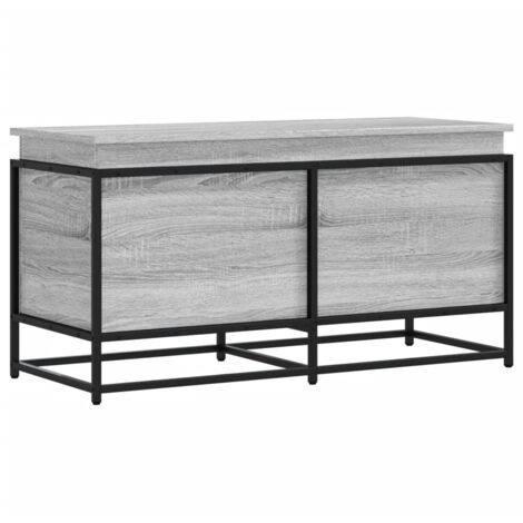 vidaXL Contenitore con Coperchio Grigio Sonoma 100x40x51,5 Truciolato