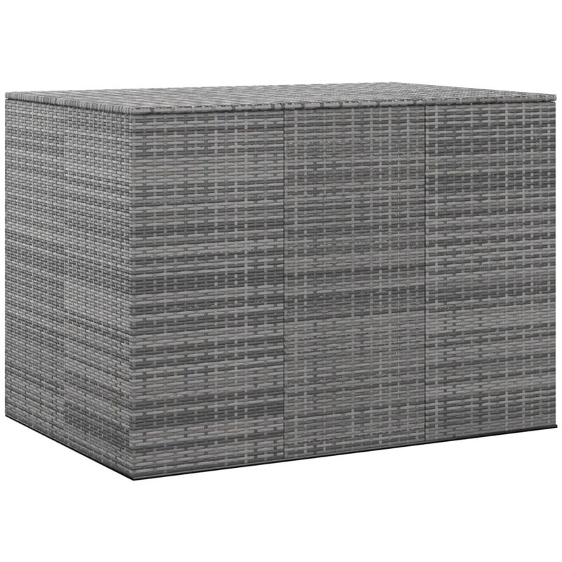 Vidaxl - Contenitore da Giardino in Rattan pe 145x100x103 cm Grigio 2960