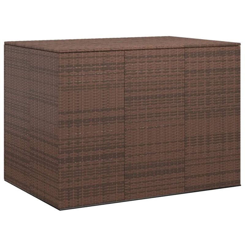 Vidaxl - Contenitore da Giardino in Rattan pe 145x100x103 cm Marrone 5948