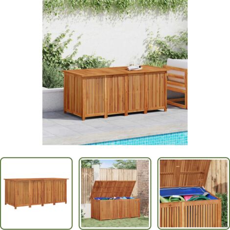 vidaXL Contenitore in acacia -  Contenitore da Giardino 200x80x75cm in Legno Massello di Acacia