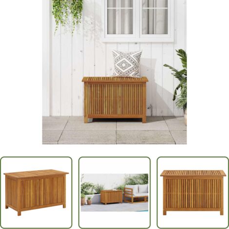 vidaXL Contenitore in acacia -  Contenitore da Giardino 90x50x58 cm in Legno Massello di Acacia
