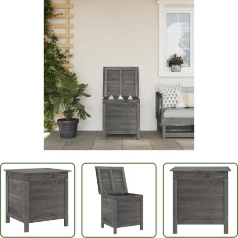vidaXL Contenitore per oggetti da esterno - Contenitore da Giardino Antracite 50x49x56,5 cm Massello Abete