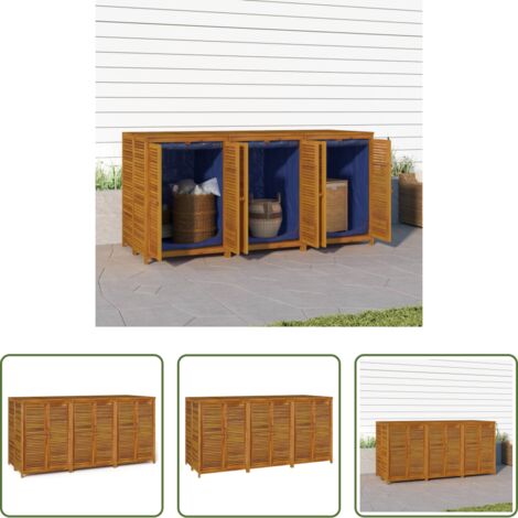 vidaXL Contenitore portaoggetti -  Contenitore da Giardino 210x87x104 cm Legno Massello di Acacia