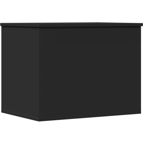 vidaXL Contenitore Portaoggetti Nero 60x42x46 cm Legno Multistrato