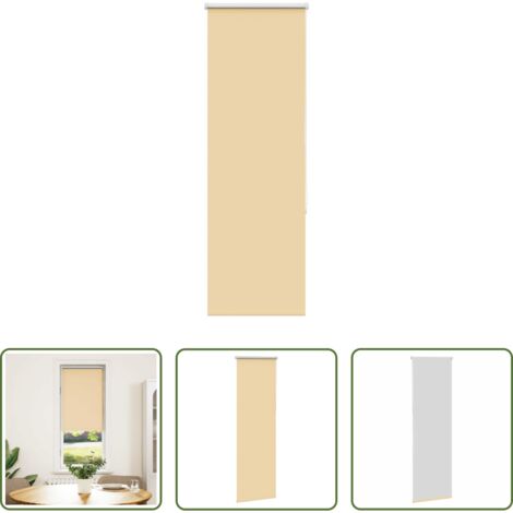 vidaXL Control de luz -  Estor Enrollable Opaco Beige 45x175 cm Tela Ancho 40,7 cm