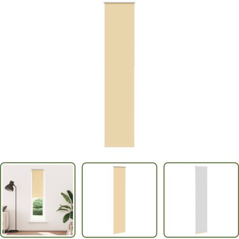 vidaXL Control de luz -  Estor Enrollable Opaco Beige 45x210 cm Tela Ancho 40,7 cm