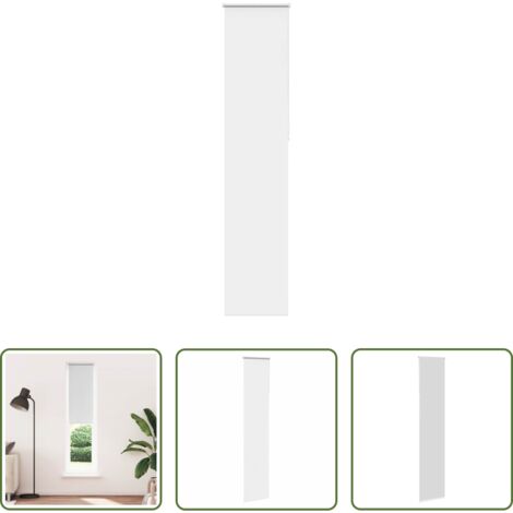 vidaXL Control de luz -  Estor Enrollable Opaco Blanco 45x230 cm Tela Ancho 40,7 cm