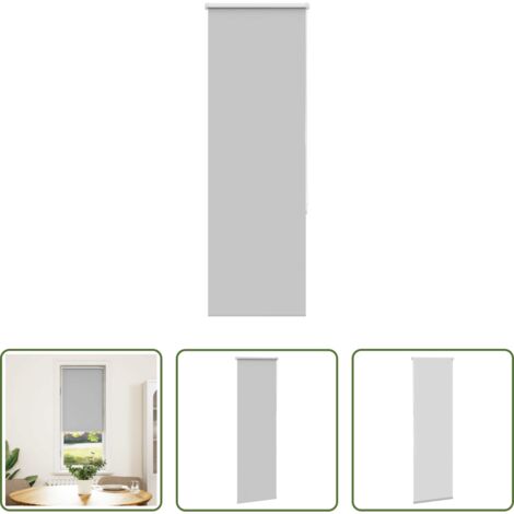 vidaXL Control de luz -  Estor Enrollable Opaco gris claro 55x150 cm Tela Ancho 55,7 cm