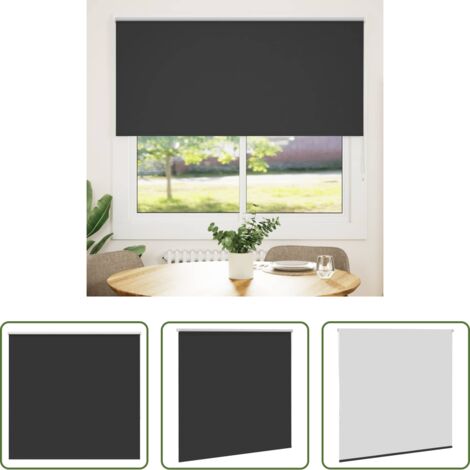 vidaXL Control de luz -  Estor Enrollable Opaco negro 160x150 cm Tela Ancho 156,6 cm