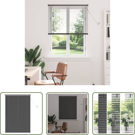 vidaXL Control de luz -  Persiana Veneciana Manual Gris Plateado 150 x 90 cm PVC