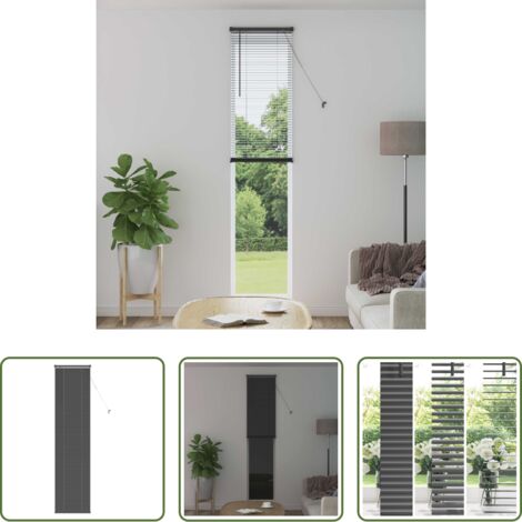 vidaXL Control de luz -  Persiana Veneciana Manual Gris Plateado 213 x 60 cm PVC