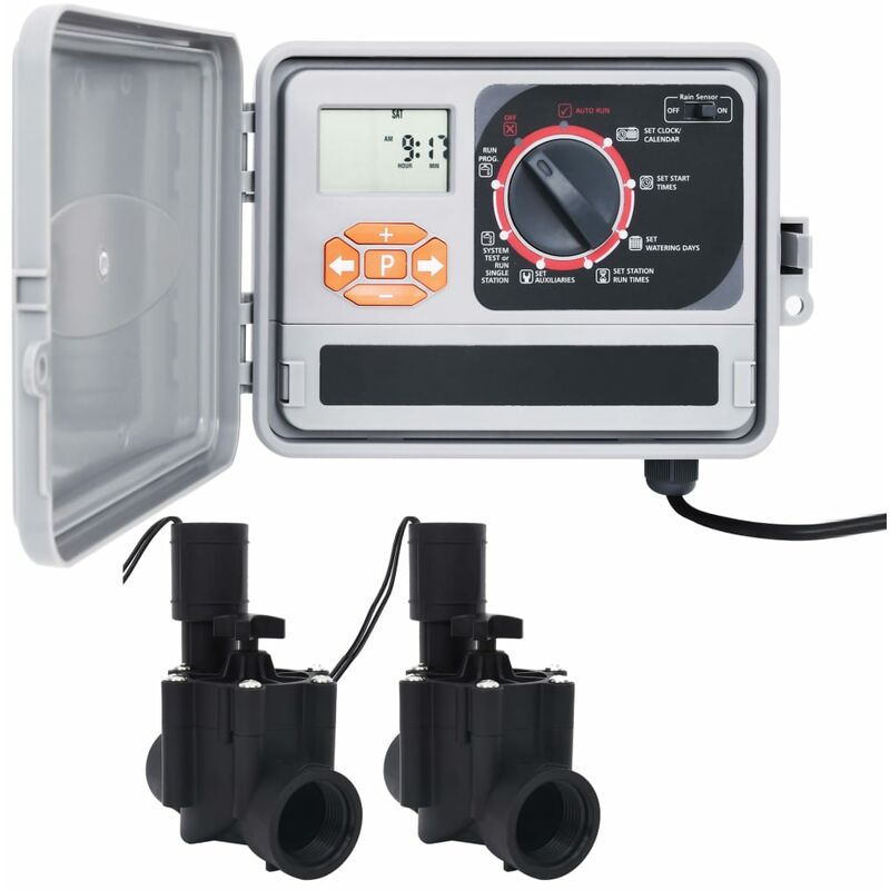 

Controlador de riego para jardín con 2 válvulas solenoides - Multicolor - Vidaxl