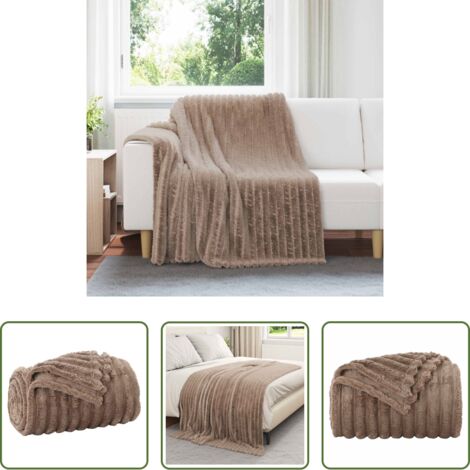 vidaXL Coperta per divano - Coperta Cammello 200 x 150 cm Panno