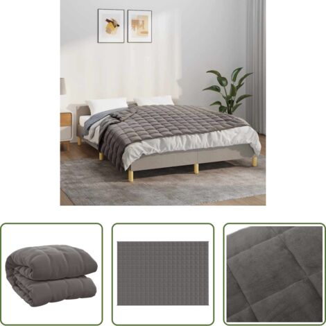 vidaXL Coperta per il sonno -  Coperta Ponderata Grigia 138x200 cm 6 kg Tessuto
