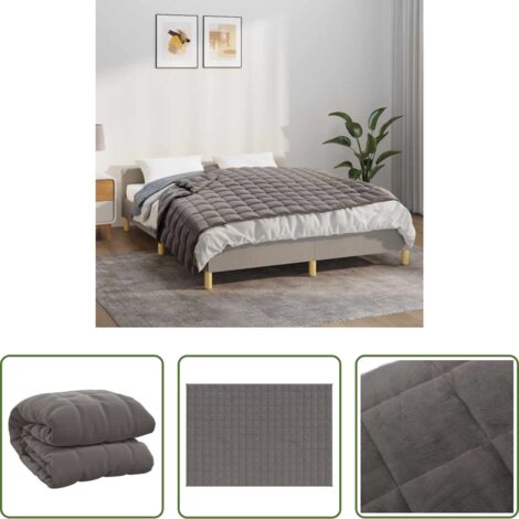 vidaXL Coperta per il sonno -  Coperta Ponderata Grigia 150x200 cm 11 kg Tessuto