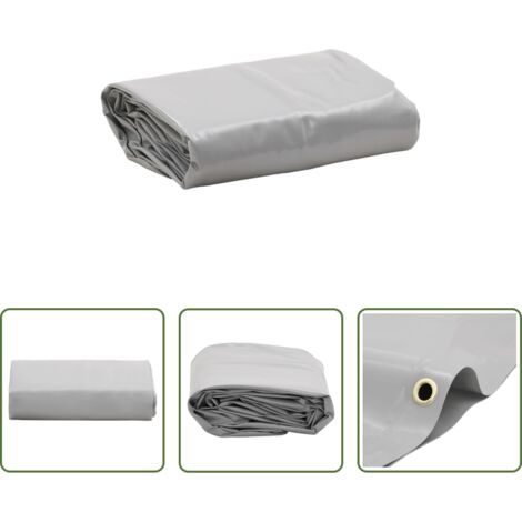 vidaXL Copertura per auto -  Telone Grigio 2,5x4,5 m 650 g/m²