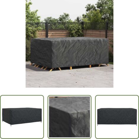 vidaXL Copertura per esterni -  Copertura per mobili Tinta unita Nero 270 x 180 x 90 cm 420D