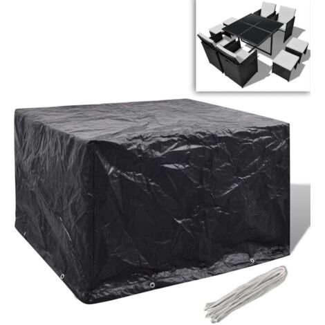 vidaXL Copertura per Mobili da Giardino con 8 Occhielli 113x113x73 cm