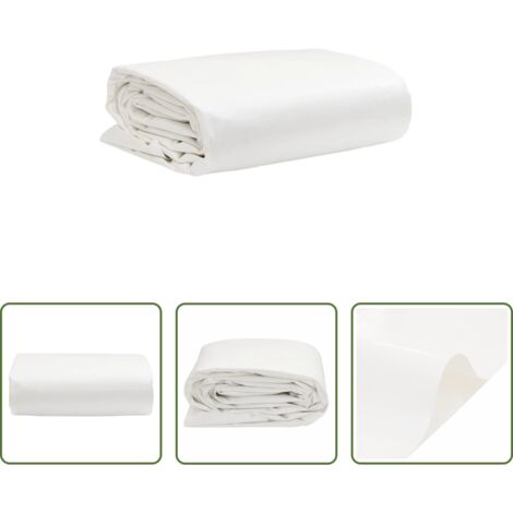 vidaXL Copertura per mobili -  Telone Bianco 1,5x2,5 m 650 g/m²