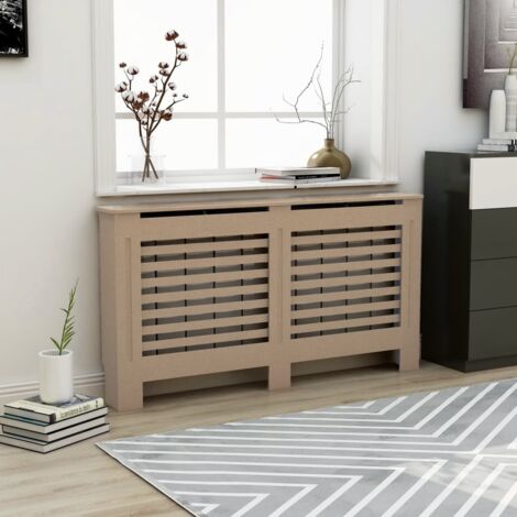 vidaXL Copertura per Radiatore 152x19x81,5 cm in MDF