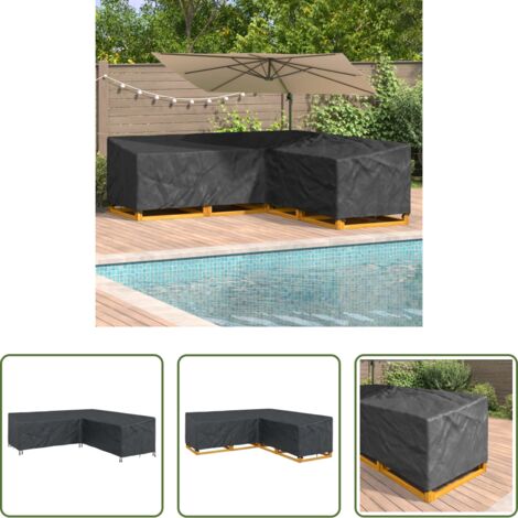 vidaXL Copertura per terrazza -  Copertura per mobili Nero 270 x 270 x 80 cm Tessuto Oxford 420D