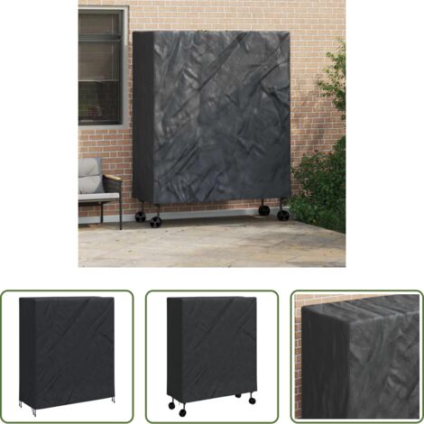 vidaXL Copertura tavolo da gioco -  Copertura Tavolo Pingpong Nero 165 x 70 x 185 cm Tessuto