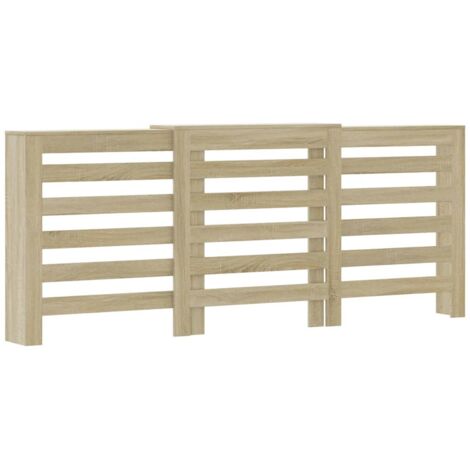 vidaXL Copertura Termosifone Rovere Sonoma 205x21,5x83,5cm Multistrato