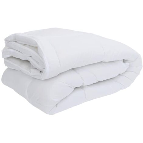 vidaXL Coprimaterasso Bianco 160x220 cm