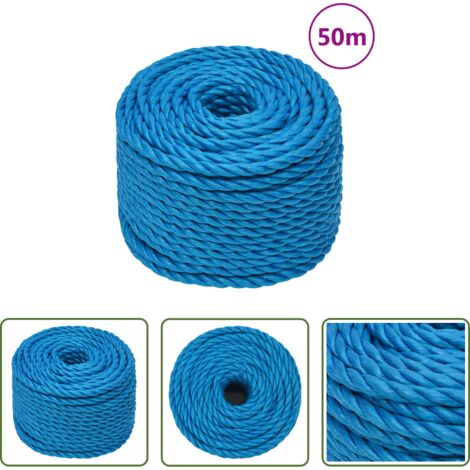 vidaXL Corda in polipropilene -  Corda da Lavoro Blu 10 mm 50 m in Polipropilene