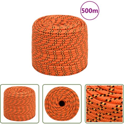 vidaXL Corda in polipropilene -  Corda per barca Arancione 10 mm 500 m in Polipropilene