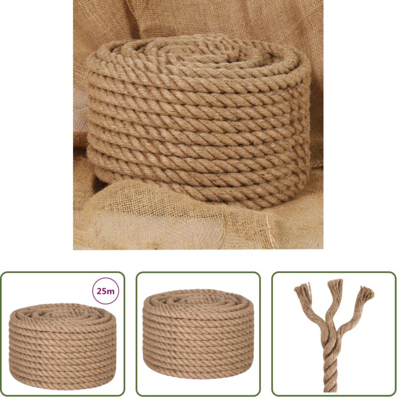 vidaXL Corda per giardinaggio - Corda in Juta Lunga 25 m Spessa 20 mm