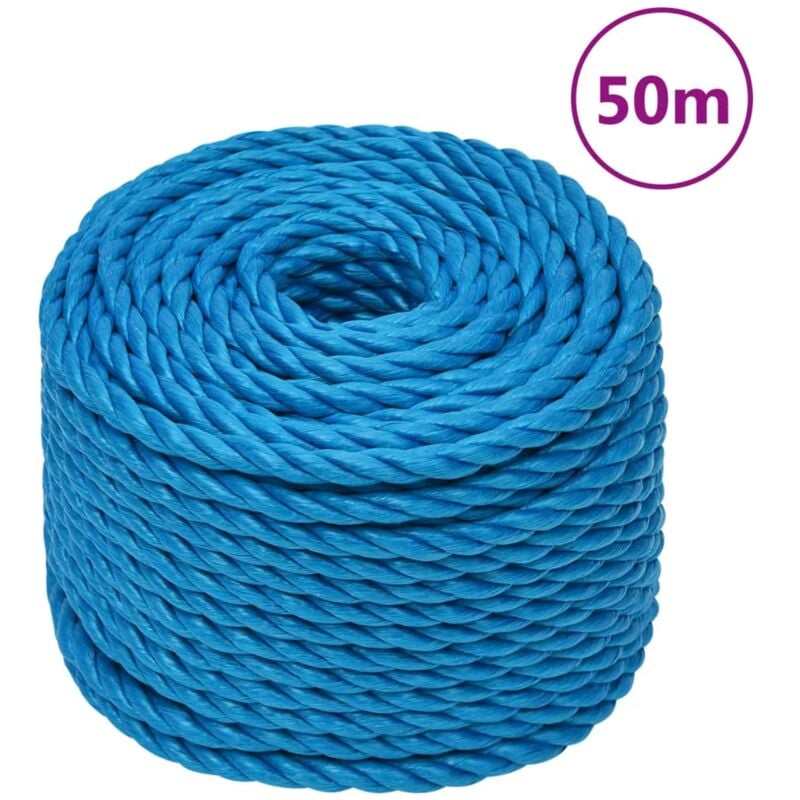 Corde de travail Bleu 24 mm 50 m polypropylène