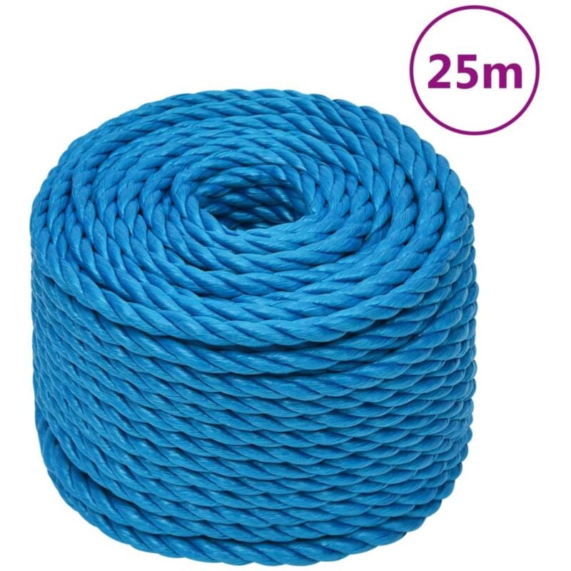 Corde de travail Bleu 16 mm 25 m Polypropylène - Vidaxl