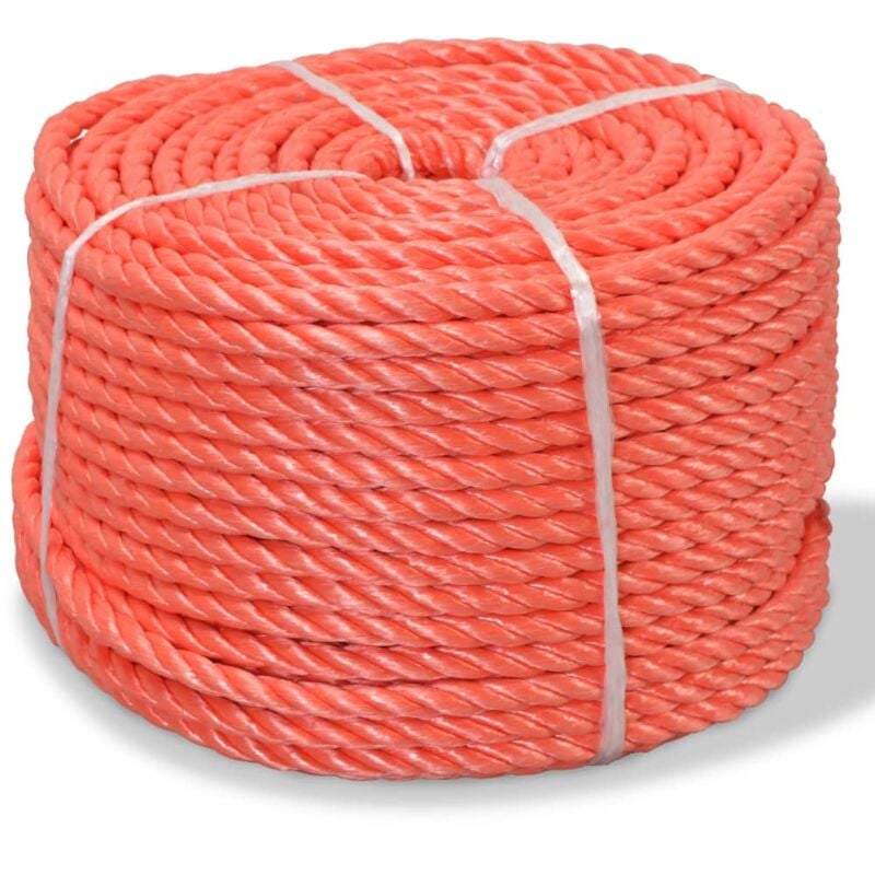 Corde torsadée Polypropylène 12 mm 100 m Orange Vidaxl