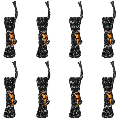 vidaXL Cordes de haubanage avec clés réfléchissantes 8 pcs 4 m 4 mm