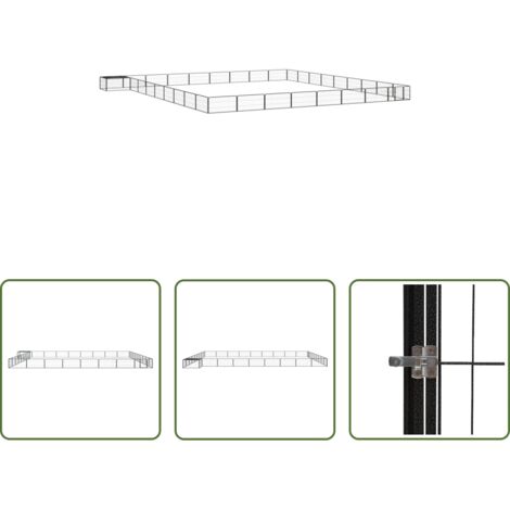 vidaXL Corral para cachorros -  Jaula perros 36 paneles acero recubierto polvo negro 100x50 cm