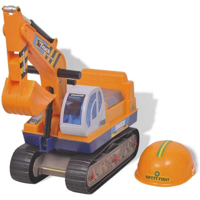 Vidaxl - correpasillos excavadora de plástico de color amarillo