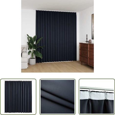 vidaXL Cortina con ganchos -  Cortina opaca con ganchos gris antracita 290x245 cm