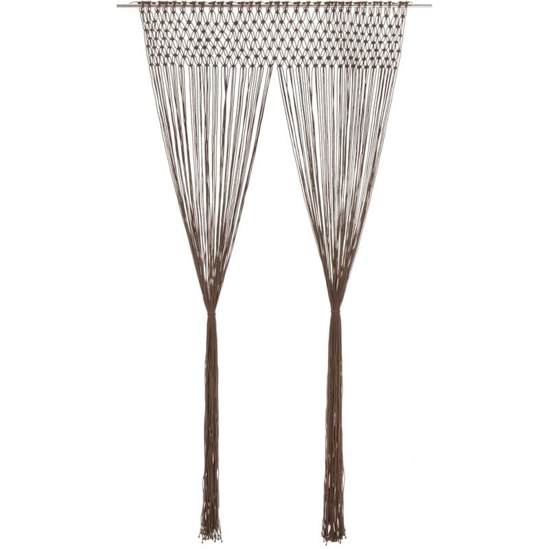 

vidaXL Cortina de macramé algodón gris taupé 140x240 cm - Gris Topo
