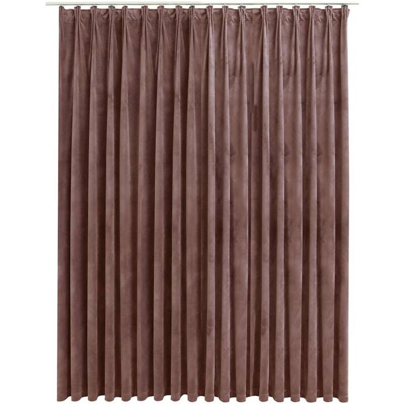 

Cortina opaca con ganchos terciopelo rosa envejecido 290x245cm - Rosa - Vidaxl