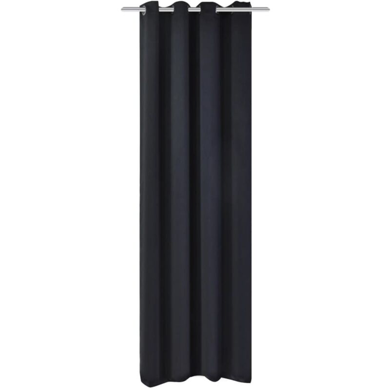

Cortina opaca con ojales de metal 270x245 cm negra - Negro - Vidaxl
