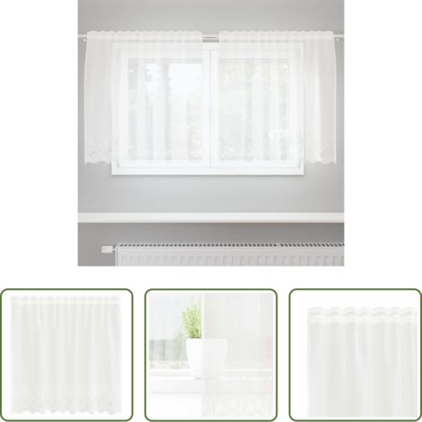 vidaXL Cortinas modernas -  Cortina de Encaje con cortinas Floral 100 x 150 cm Poliéster