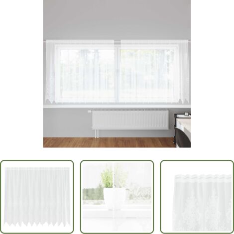 vidaXL Cortinas modernas -  Cortina de Encaje con cortinas Floral 180 x 300 cm Poliéster