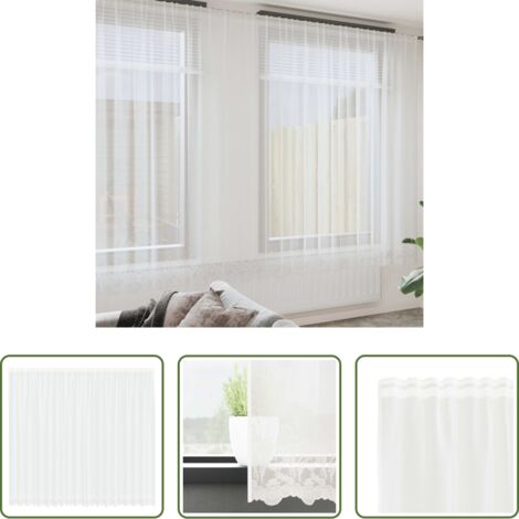 vidaXL Cortinas modernas -  Cortina de Encaje con cortinas Floral 260 x 500 cm Poliéster