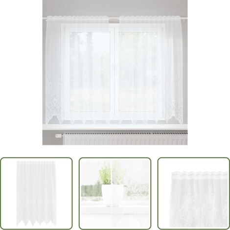 vidaXL Cortinas translúcidas -  Cortina de Encaje con cortinas 150 x 160 cm Poliéster