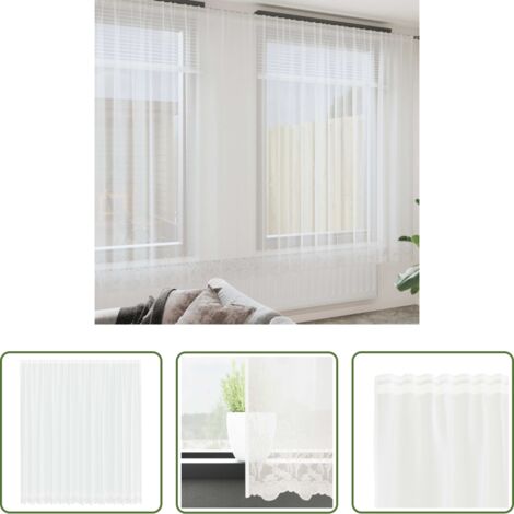 vidaXL Cortinas translúcidas -  Cortina de Encaje con cortinas 400 x 300 cm Poliéster
